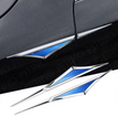 Lot De 2 Autocollants étoiles Rétro US Star - 10x4 Cm - Vinyle Durable - Pour Personnaliser Voiture, Casque, Valise - 6