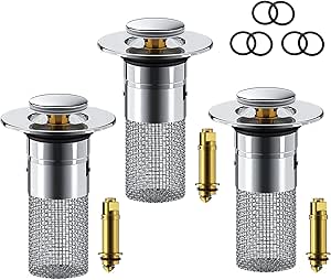Pack 3 Filtre de drain de sol en acier inoxydable