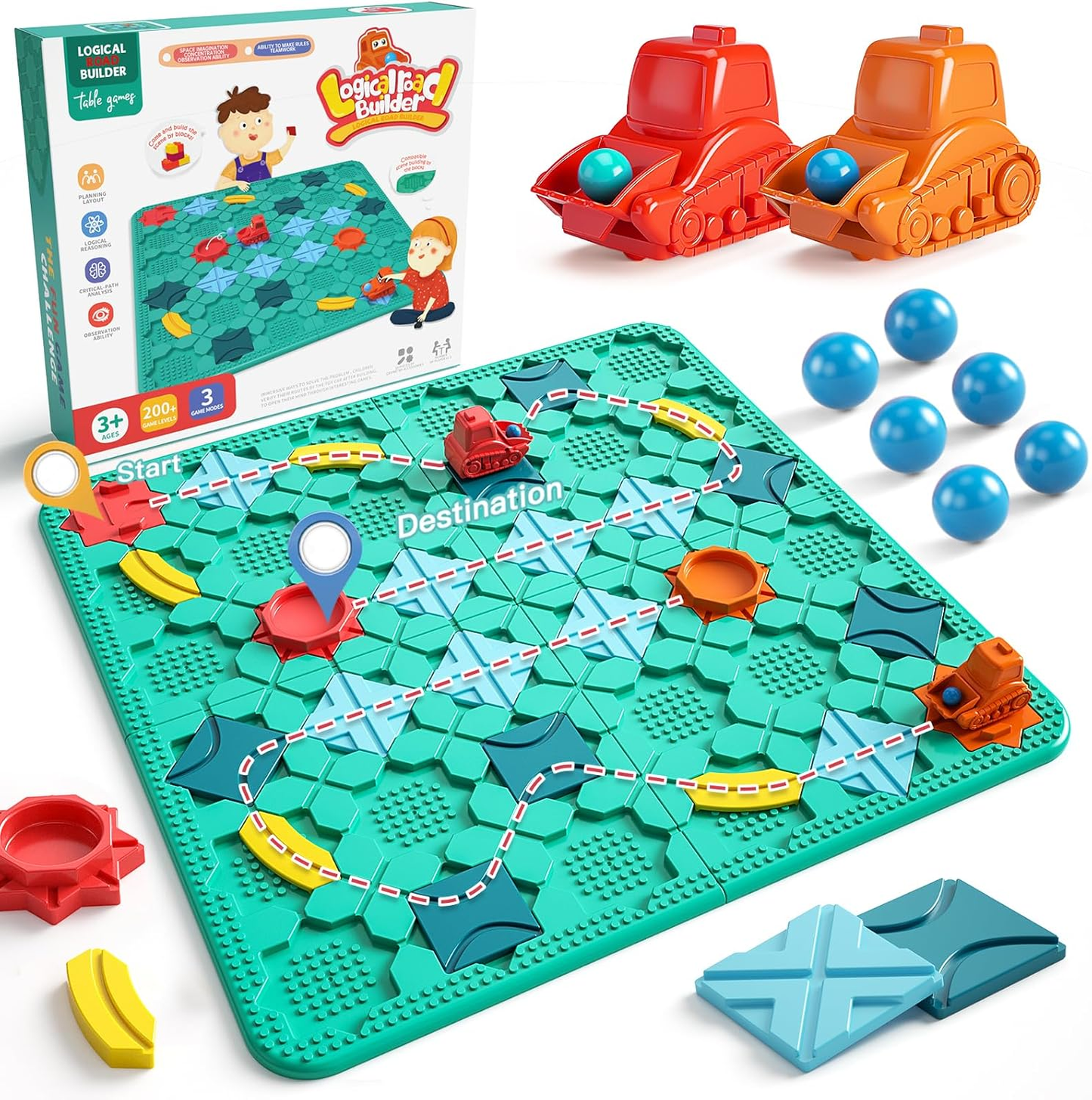 Jeux de construction de route logique