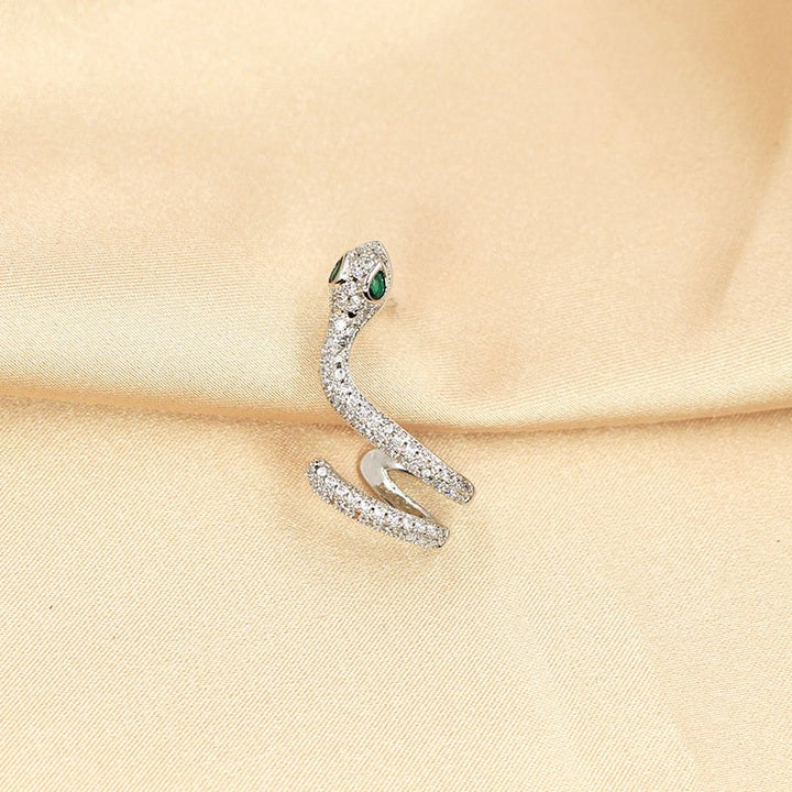 Boucles d'oreilles Serpent en Argent Brillant