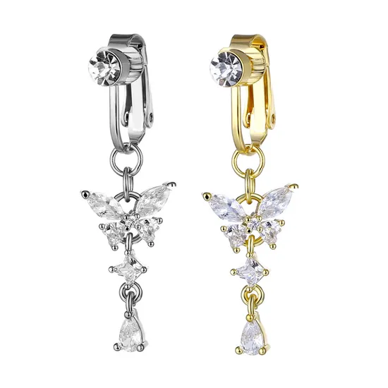 Pack 2 Piercings Papillons sans perçage