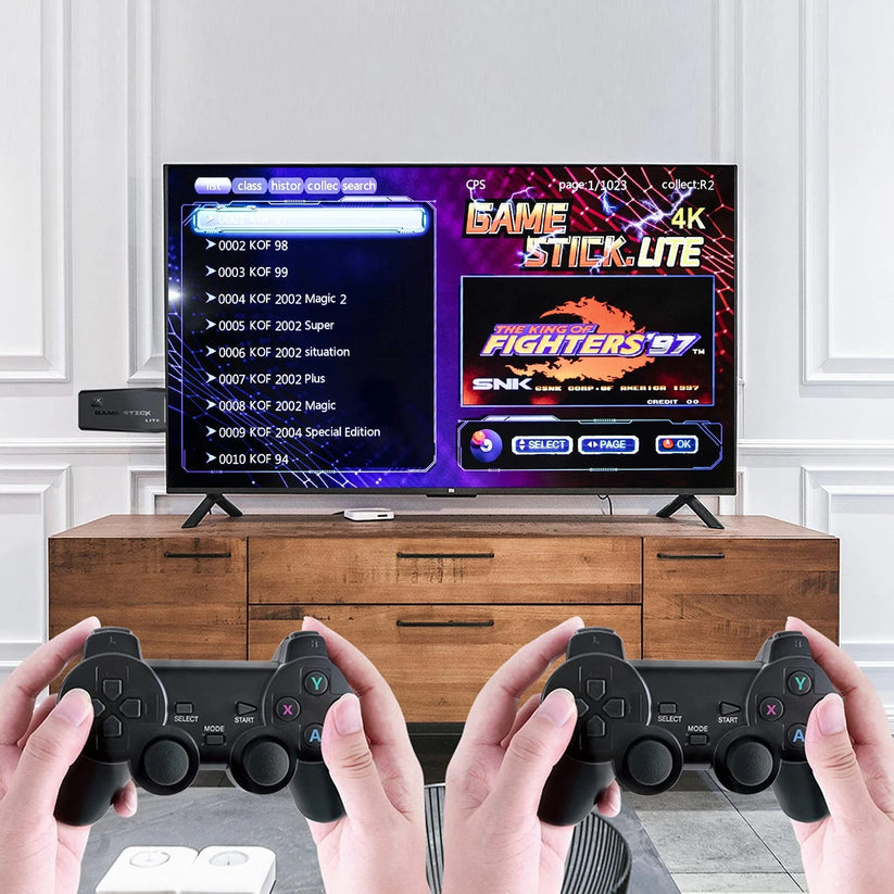 Console Rétro 4K HDMI Avec +20 000 Jeux – 2 Manettes Sans Fil, Plug & Play, Cadeau Idéal Enfants & Adultes