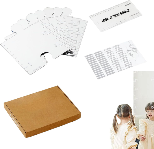kit de toise murale adhésive en forme de puzzle