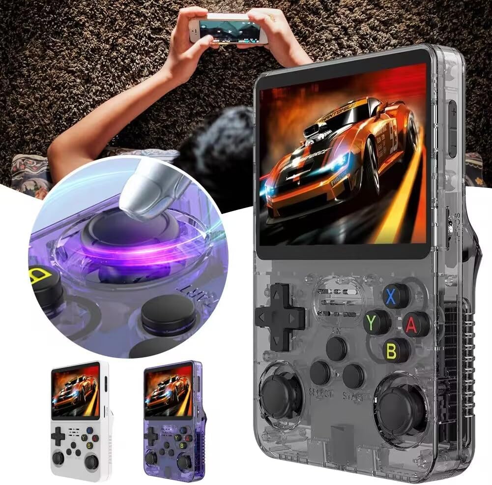 écran IPS 3.5 Pouces Console De Jeu Rétro Portable R36S - 128 Go, 21 000 Jeux Préinstallés, , Système Linux - Batterie 3800 MAh (couleur Orange) Game Boy écran IPS 3.5 Pouces Console De Jeu Rétro Portable R36S - 128 Go, 21 000 Jeux Préinstallés, , Système Linux - Batterie 3800 MAh (couleur Orange) Game Boy