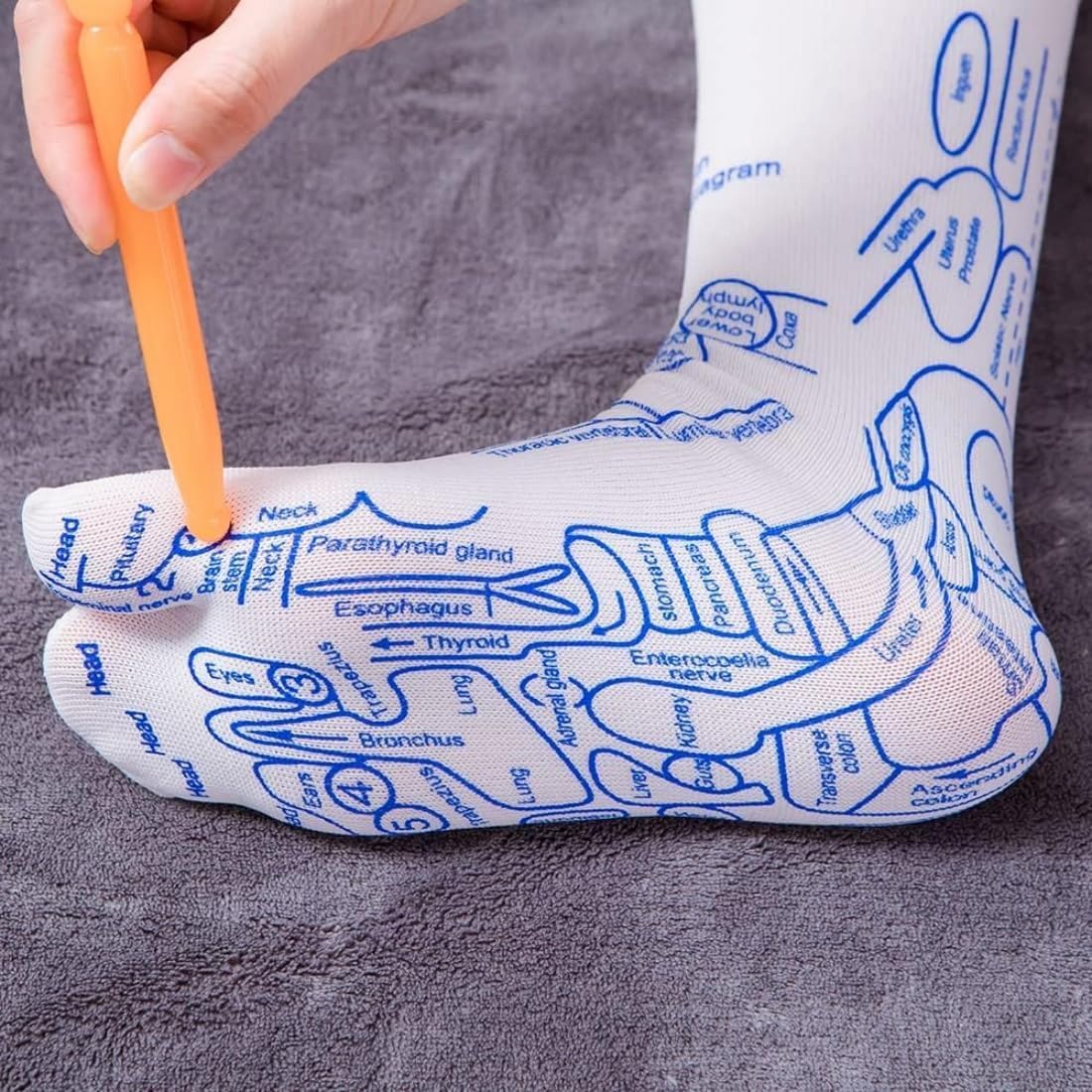 Chaussettes de réflexologie avec outils de massage