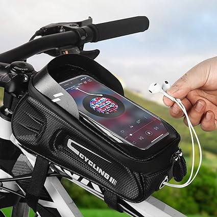 Sacoche de Téléphone pour Vélo avec Étui Tactile Étanche