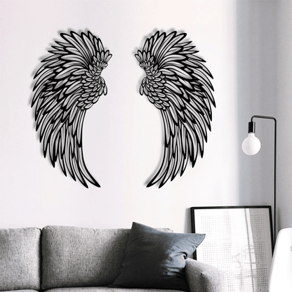 DECOR MURAL AILES D'ANGE AVEC LUMIÈRES LED