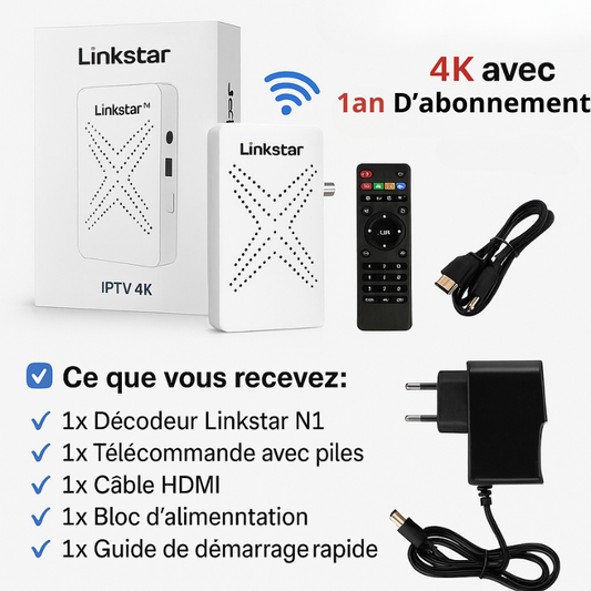 Récepteur 4K avec 1 an d'Abonnement