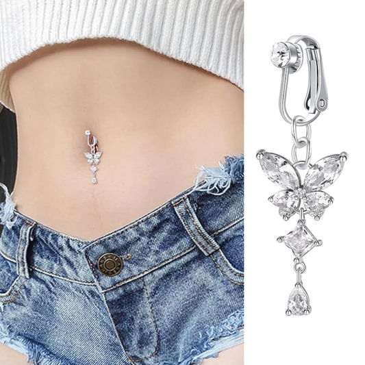 3 Piercing Nombril Papillon