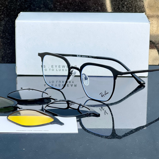Lunettes de soleil carrée 3 En 1