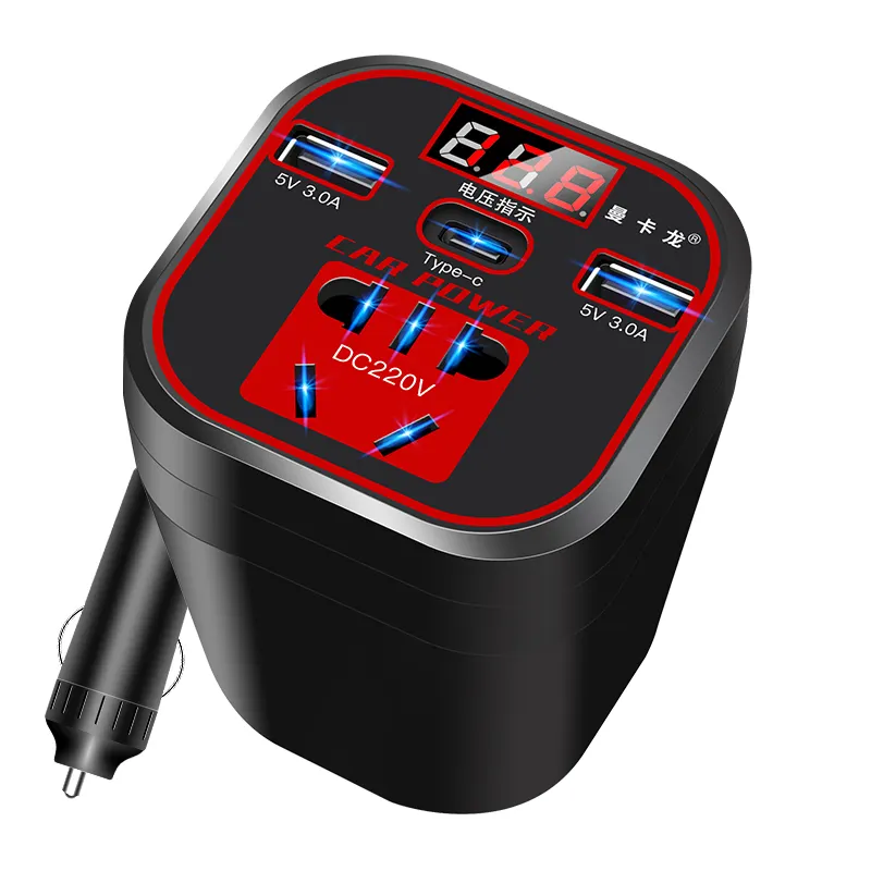 Convertisseur inverseur de type tasse monté sur voiture, chargeur QC