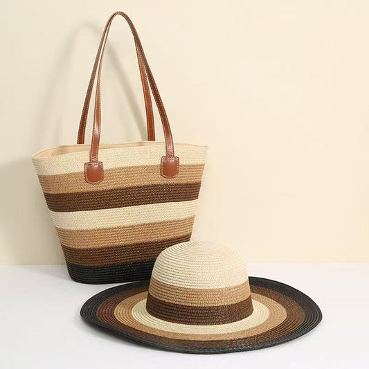 Ensemble Chapeau et Sac à rayures