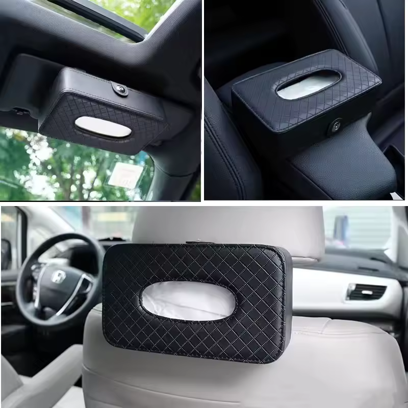 Pack Boîte à Mouchoirs en Cuir + Porte cartes
