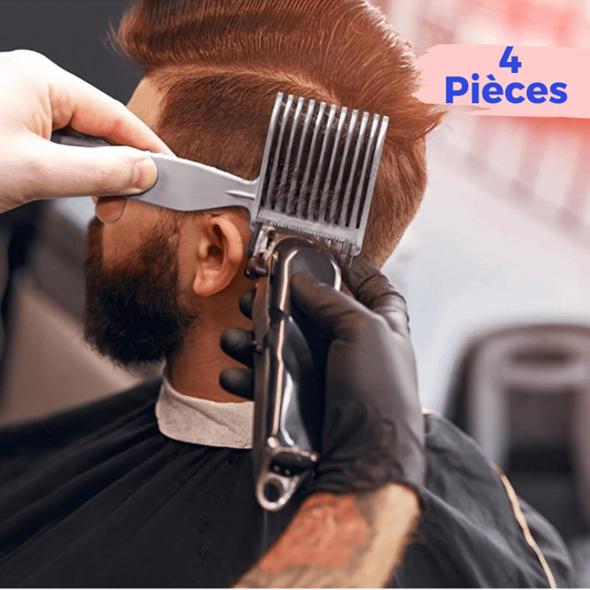 Pack 4 peignes à tête plate pour cheveux