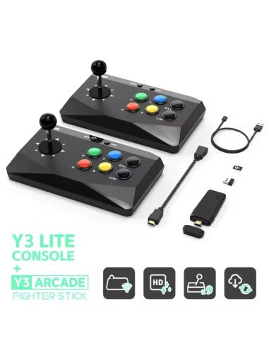 Console Arcade Avec 2 Joystick Sans Fil, 20 000 Jeux