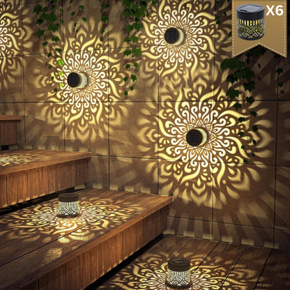 Pack 6 lampes solaires en métal