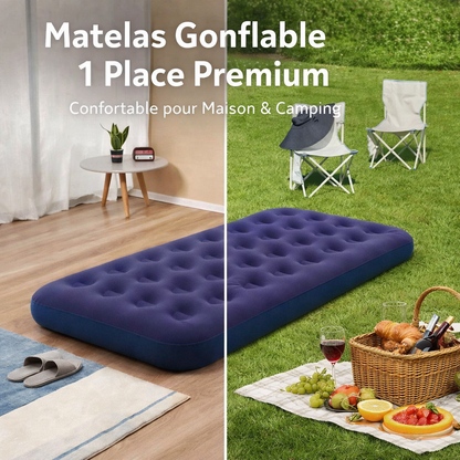 Matelas Gonflable bleu 190Cm*100Cm